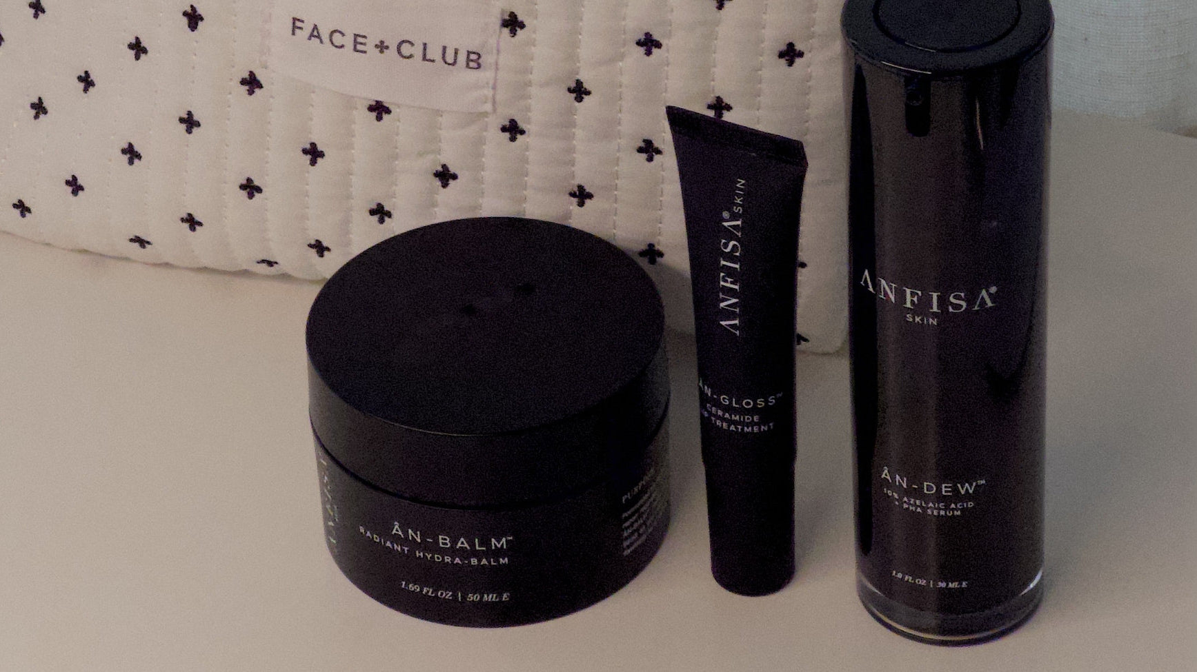 Anfisa Trio skincare set featuring barrier-repair, hydration, and glow-enhancing formulas for dry and sensitive skin.