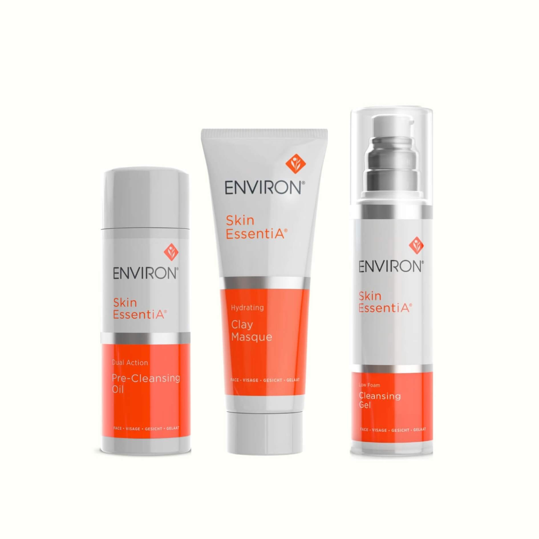 Face Club’s Environ Triple Cleanse offers a complete cleansing routine to purify, balance, and prep skin for active ingredients.