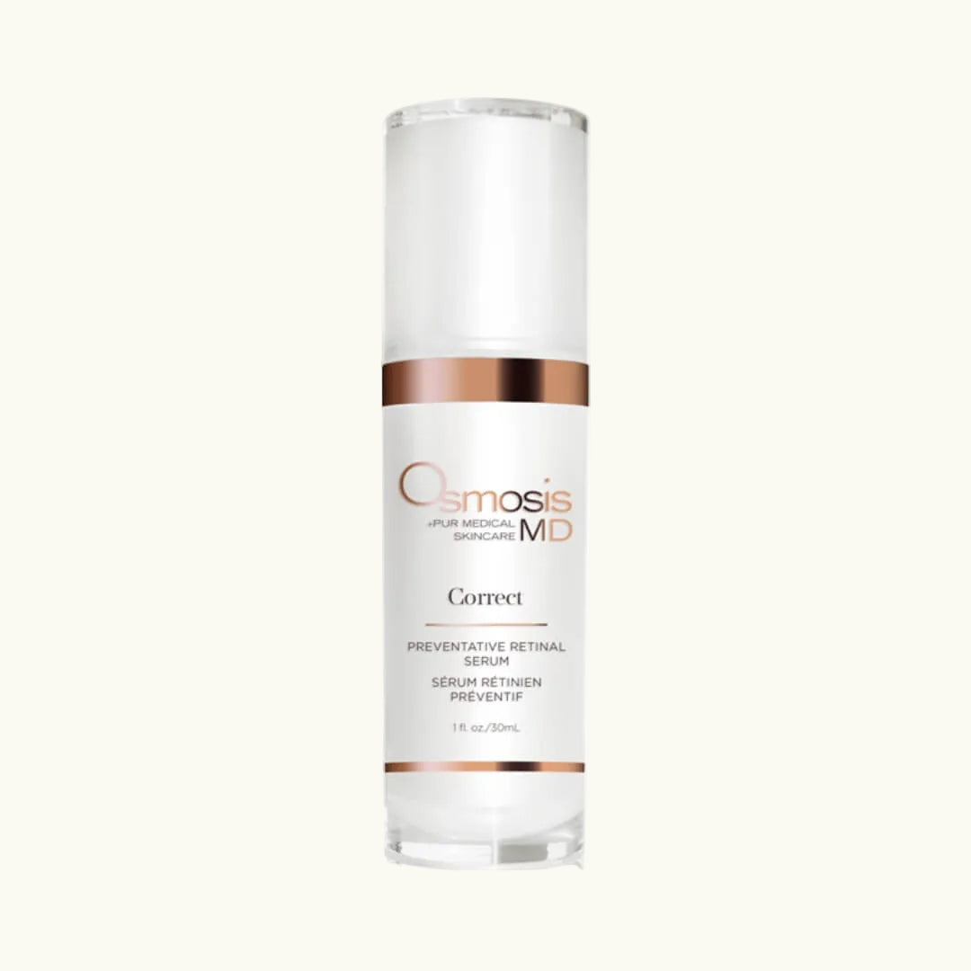 Transform your skin with Correct, a high-concentration vitamin A serum that uses liposomes to deliver retinaldehyde deep into the skin, smoothing fine lines and wrinkles, lightening hyperpigmentation, and restoring radiance without disrupting the skin barrier or causing sensitization.