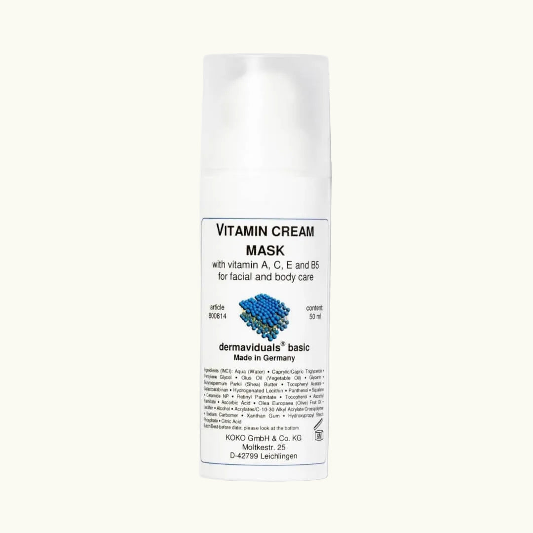 Vitamin Cream Mask: Nourishing, hydrating, boosts radiance.