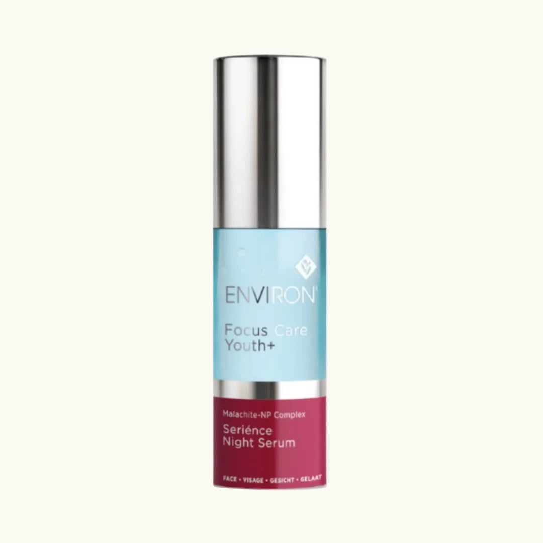 Advanced Night Serum: Targets cortisol-induced skin stress, improves radiance and luminosity.