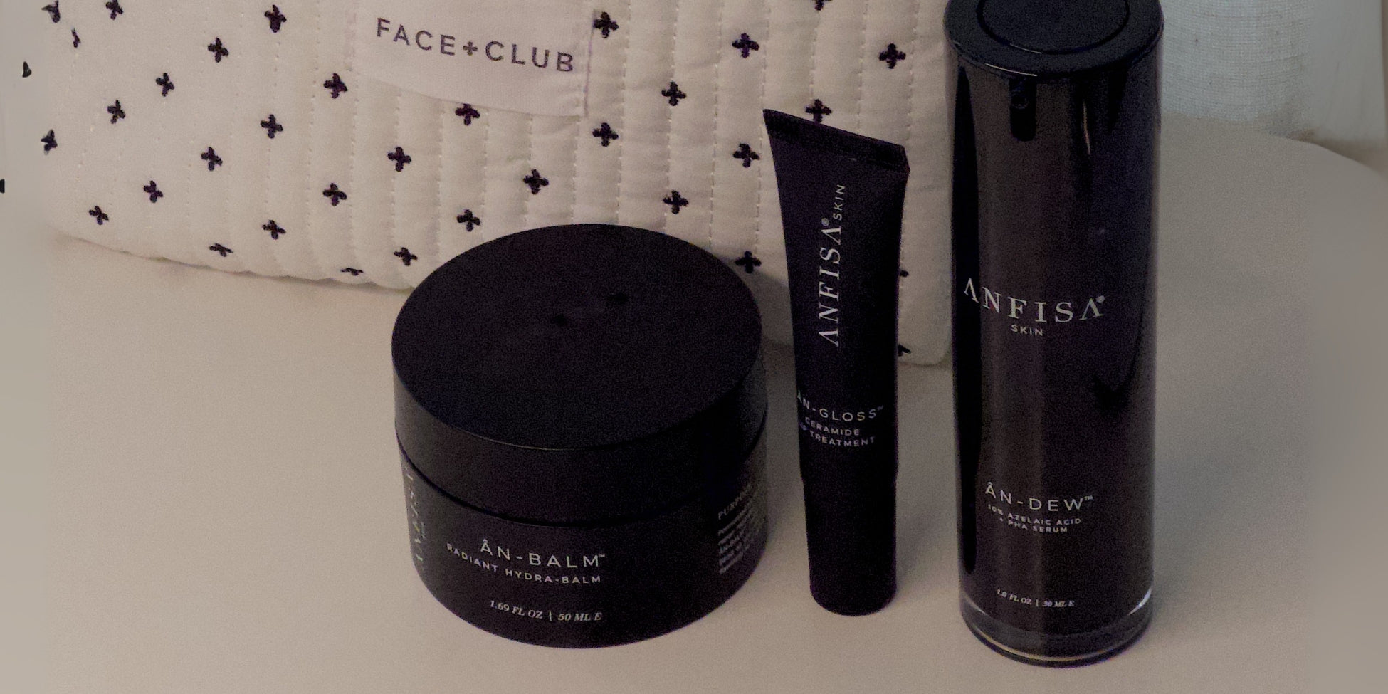 Anfisa Trio skincare set featuring barrier-repair, hydration, and glow-enhancing formulas for dry and sensitive skin.