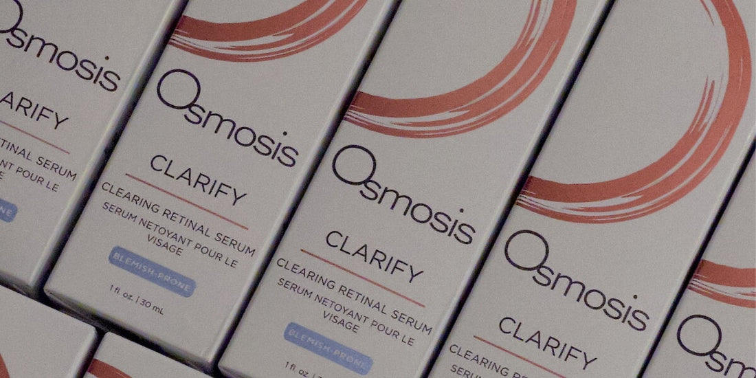Clarify Retinal Serum with Low Foam Cleansing Gel and DMS Base Cream for barrier-friendly acne treatment