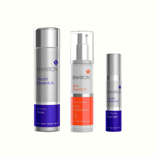 Face Club’s Anti-Aging Trio featuring three powerhouse products to reduce fine lines, firm skin, and boost radiance.