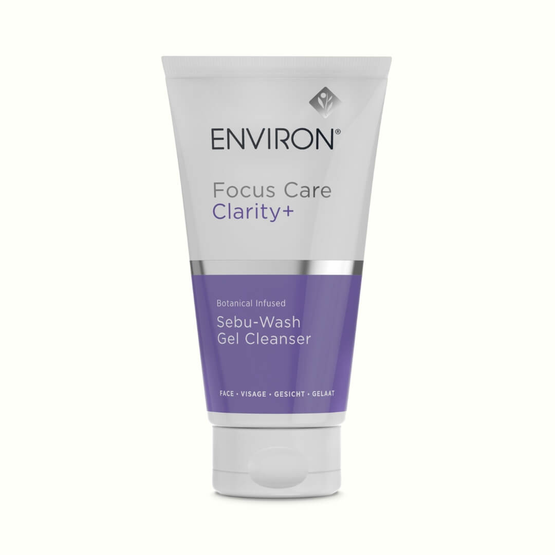 Environ’s Sebu-Wash Gel Cleanser fights breakouts with Salicylic Acid and Tea Tree Oil. Gently lathers to dissolve dead skin cells without drying out skin.
