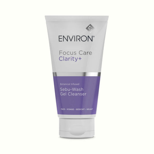 Environ’s Sebu-Wash Gel Cleanser fights breakouts with Salicylic Acid and Tea Tree Oil. Gently lathers to dissolve dead skin cells without drying out skin.