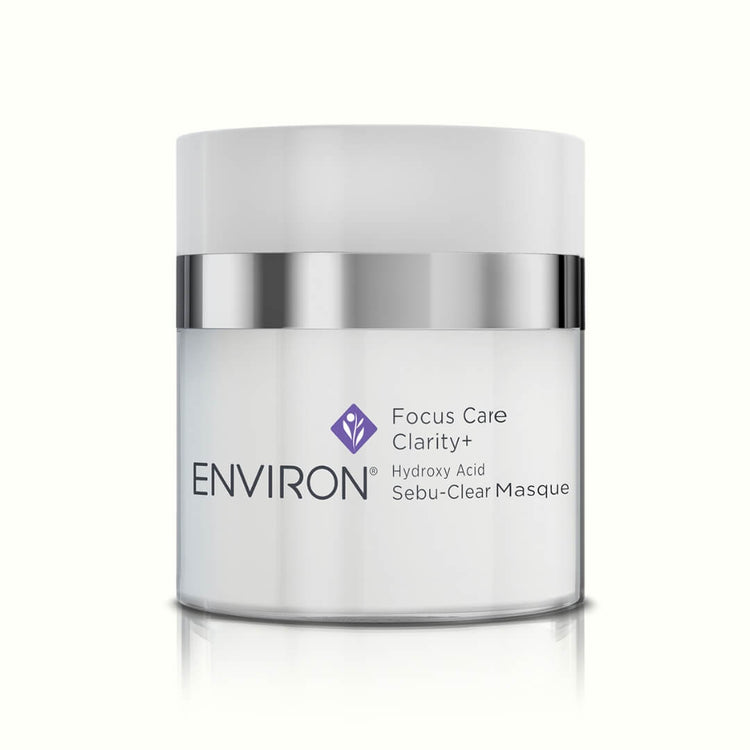 The Hydroxy Acid Sebu Clear Masque: exfoliates, addresses breakouts with lactic and salicylic acid, hydrates, renews cells, and clarifies skin without stripping its barrier.