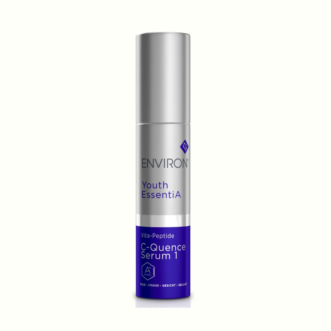 Luxurious anti-aging serum: Vitamins A, C, E, antioxidants, peptides for youthful skin.