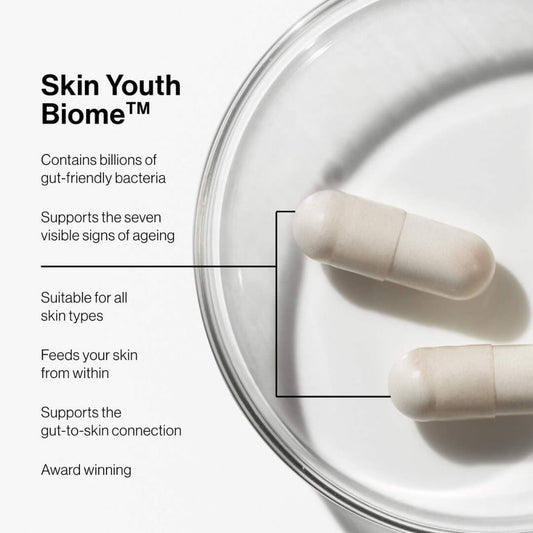 Skin-friendly bacteria and vitamin C for youthful skin.