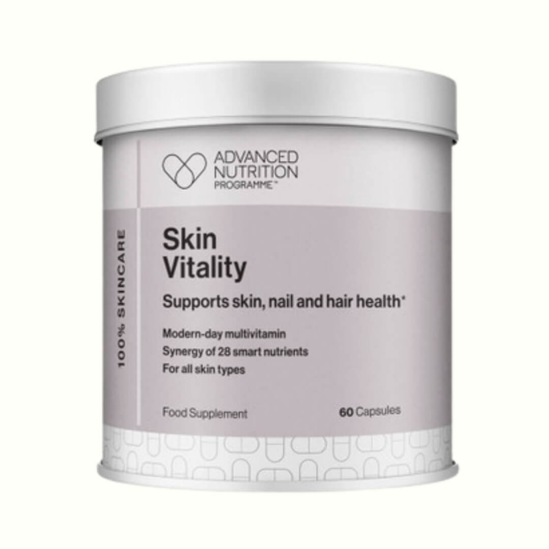 Multi-vitamin for total skin, nail, hair, and body support.